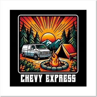 Chevy express VanLife campground Posters and Art